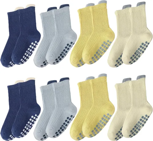Miniatura 8 de 6/8 Pairs Toddler Baby Grippy Socks, Cute Seamless Non Slip Grip Ankle Socks for Toddler Girls Boys Kids, 1-5 Y