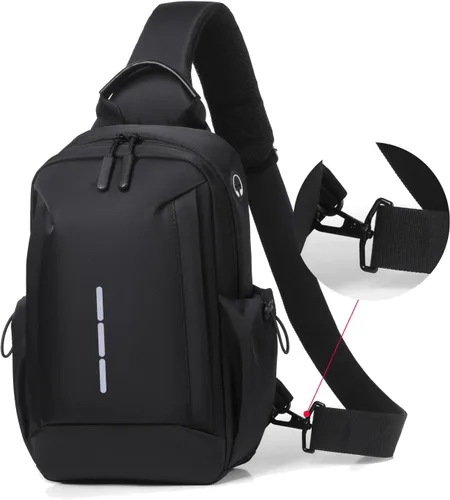 Kilunnyu Crossbody bandolera bandolera mochila multiusos ajustable izquierda o derecha viaje senderismo bolsa de pecho para ciclismo