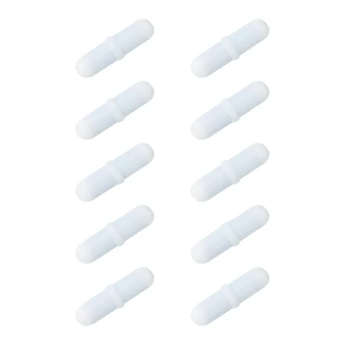 Miniatura 9 de MECCANIXITY Agitador magnético mezclador barra de agitación 0.394 in/0.39 "cilindro forma PTFE recubrimiento imán blanco para laboratorio 10 unids