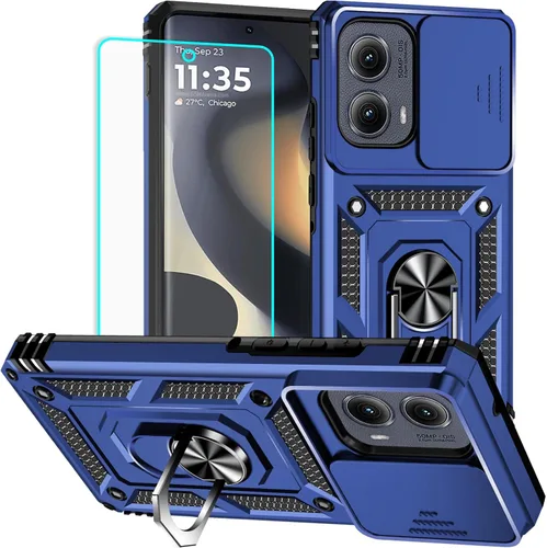 Miniatura 24 de Funda para Moto G Pure, funda Moto G Power 2022, soporte giratorio de grado militar de 360° (resistente), fundas protectoras a prueba de golpes