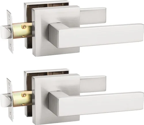 Miniatura 37 de KNOBWELL Paquete de 1 manija de puerta interior negra para uso en interiores, reversible para izquierda y derecha sin llave Negro