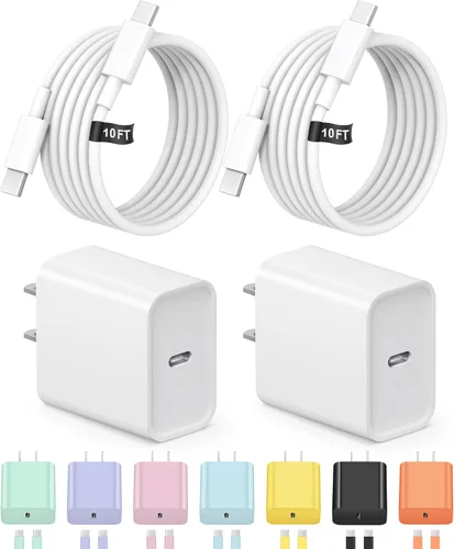 Miniatura 11 de Cargador de carga rápida USB C de 3 pies para iPhone 17, 16, 15, carga rápida, paquete de 2 unidades para iPhone 17/17 Plus/17 Pro/17 Pro Max/iPhone
