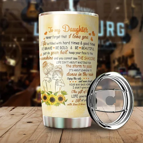 Miniatura 3 de Vaso para hija - Regalos para hija de mamá, madres - Regalos para hija en el Día de la Madre, Navidad - Vaso para hija - Taza para mi hija - Vaso