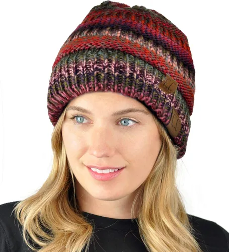 Miniatura 145 de C.C Trendy Warm Chunky Soft Stretch Cable Knit Beanie
