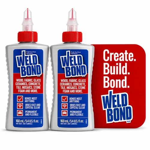 Miniatura 9 de Weldbond Pegamento no tóxico para múltiples superficies que se adhiere a la mayoría de cualquier cosa. Úsalo como pegamento para madera