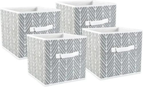 Miniatura 10 de DII Non Woven Storage Collection - Contenedor de espiga de poliéster, juego pequeño de 2, menta, 2