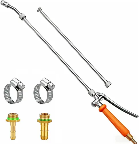 Miniatura 8 de Varita rociadora de repuesto de metal, varilla rociadora de púas de latón de 1/4 y 3/8 pulgadas con válvula de cierre de acero inoxidable y 2