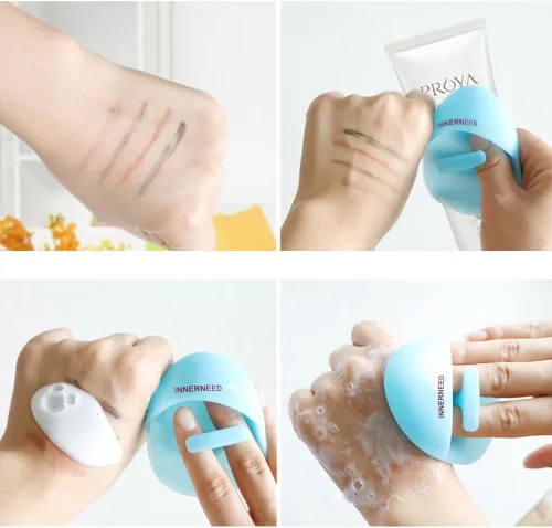 Miniatura 5 de INNERNEED Cepillo de limpieza facial de silicona suave, limpiador facial manual, exfoliante, masaje, acné, espinillas, almohadillas de mano
