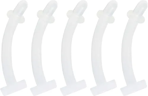 5 piezas de retenedores de labio, barras curvadas de plástico para nariz, labret, joyería para cartílago, acrílico, tragus, joyería de 0.047 in