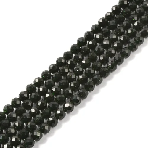Miniatura 18 de Cuentas redondas facetadas de aguamarina natural de 4mm cuentas sueltas de 16 pulgadas para hacer joyas con cuentas