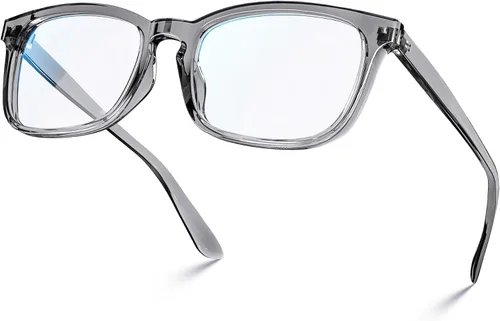 Miniatura 18 de VISOONE - Lentes cuadrados con bloqueo de luz azul y antireflejante para computadora, videojuegos; para mujeres y hombres MONTANA Transparente+azul
