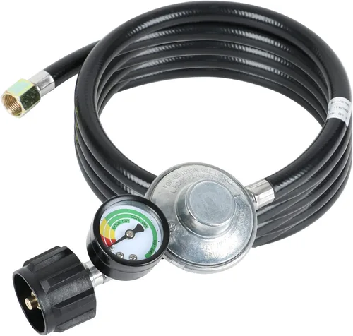 Miniatura 9 de ATKKE 2 Feet Propane Regulator Hose Assembly, QCC1/Type 1 Tank to 3/8" Female Flare Fitting, Low Pressure Replacement Gas Line for Grill,Heater,Fire