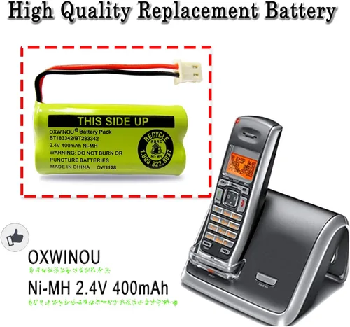 Miniatura 4 de Batería de repuesto BT183342/BT283342 BT166342/BT266342 BT162342 / BT262342 BT166342 compatible con CS6114 CS6419 CS6719 AT&T EL52300 CL80112 CS671