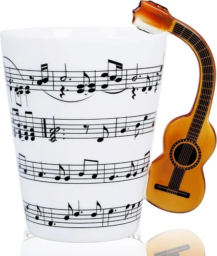 Miniatura 16 de Taza de guitarra, taza de café de guitarra, regalo para guitarristas músicos, taza de guitarra de 13.5 onzas, regalos para amantes de la música