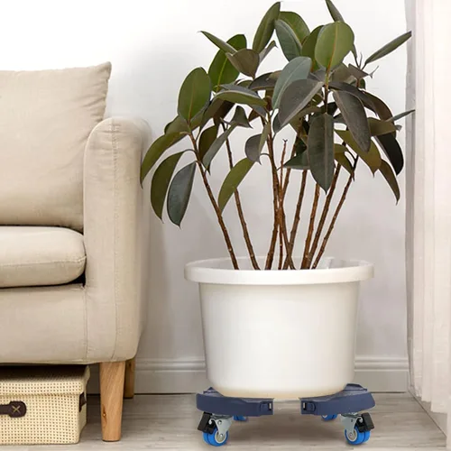 Miniatura 3 de W B D WEIBIDA Carrito para plantas con ruedas de servicio pesado, capacidad de 440 libras, ajustable de 15 a 21 pulgadas, soporte rodante para Azul
