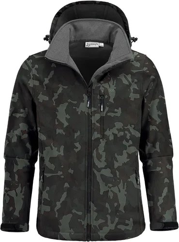 Miniatura 7 de 33,000ft Chaqueta Softshell para hombre con capucha, forro polar, ligera, impermeable, para senderismo