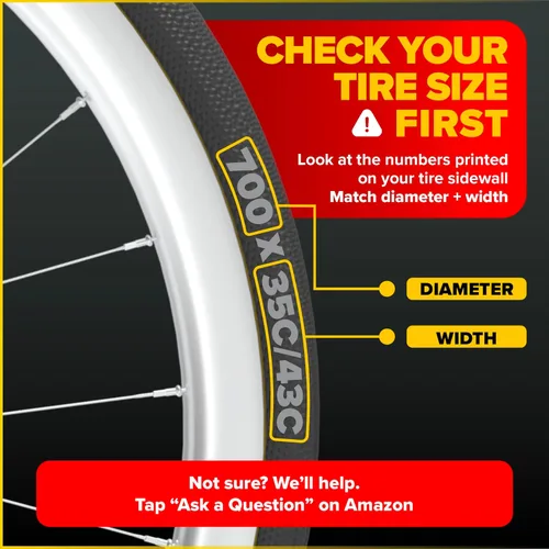 Miniatura 2 de Ultraverse Cámara de aire para bicicleta de 700x23-25c, 700x28-32c, 700x35-43c, tamaños de rueda de bicicleta de 28 pulgadas con válvula presta