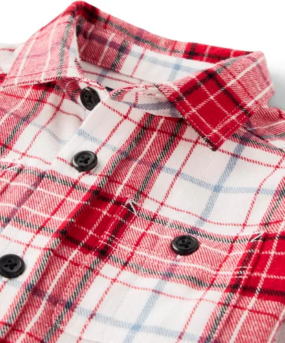 Miniatura 10 de The Children's Place - Camisa de franela a cuadros con mangas largas y botones para bebés y niños pequeños