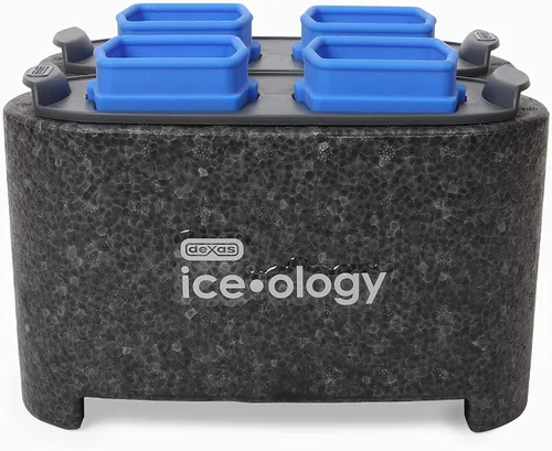 Miniatura 6 de Dexas ice•ology Molde de Hielo Transparente de Silicona para Hielo de Cóctel Artesanal, Bandeja de Cubos de 8