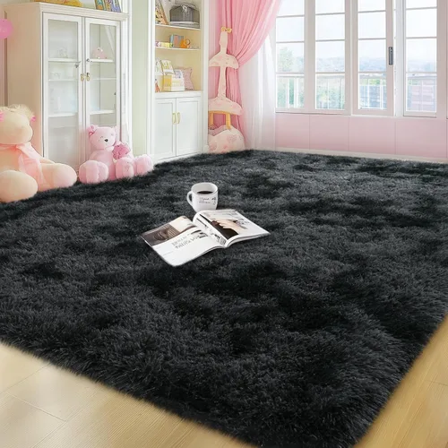 Miniatura 81 de qulint Alfombras de área de 5 x 7 pies para sala de estar, alfombra suave y esponjosa para dormitorio, alfombra de habitación de niños grandes, Gris