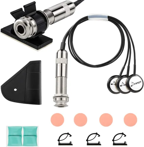 Miniatura 8 de Pastilla de guitarra acústica Donner, pastillas de guitarra Sound Seeker Transductor de sonido puro para violonchelo, banjo, ukelele, mandolina