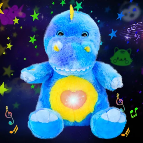 Miniatura 11 de Peluche de panda con proyector de estrellas musicales, luz nocturna ajustable, canta, animales de peluche iluminados, juguetes de peluche