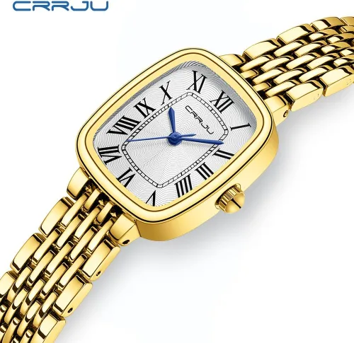 Miniatura 8 de CRRJU Relojes para mujer, reloj de pulsera analógico de cuarzo analógico a la moda, relojes elegantes simples para mujer