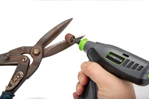 Miniatura 8 de Genesis GLRT08B-65 Herramienta giratoria de velocidad variable de 8 V con batería de iones de litio extraíble, soporte de carga, adaptador de pared