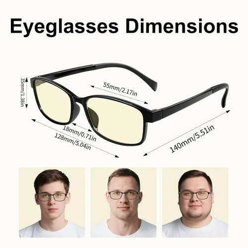 Miniatura 5 de Lentes de bloqueo de luz azul, lentes de filtro de luz azul de visión HD, antifatiga ocular para jugadores y trabajadores de oficina, experimenta
