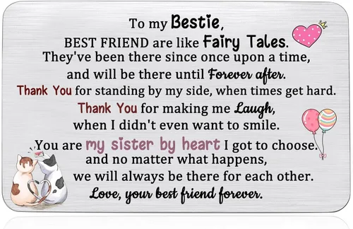 Tarjeta de felicitación de cumpleaños con texto en inglés "True Friendship appreciate", regalos de despedida de graduación, regalo personalizado