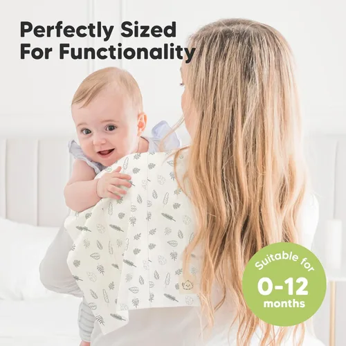 Miniatura 4 de Paños orgánicos para bebés niño y niña - Juego de 6 toallas grandes de algodón para eructar, paños para baba, súper absorbentes, ultra suaves