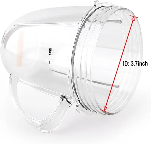 Miniatura 4 de Anbige Vasos de 18 onzas con piezas de repuesto de asa, compatibles con Nutribullet de 600 W y 900 W (2 tazas de 18 onzas con asa)