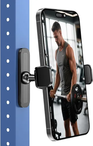 Miniatura 11 de APPS2Car [Paquete de 2] Soporte magnético para teléfono de gimnasio, ajustable en 360°, compatible con teléfonos inteligentes de 4.7 a 6.5 pulgadas