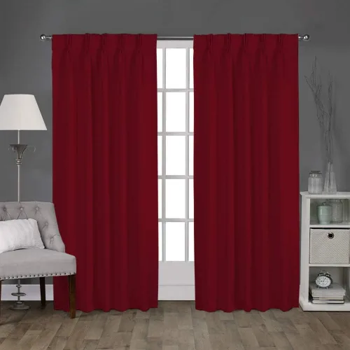 Miniatura 15 de Par de paneles de cortinas plisadas de doble pellizco para ventana (con 2 paneles combinados, 42 pulgadas de ancho x 45 pulgadas de largo)