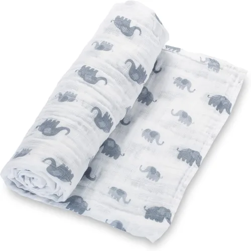 Miniatura 17 de LollyBanks Manta para Envolver, Mantas de Muselina 100% Algodón para Niños y Niñas, Manta de Recepción para Recién Nacido Grande de 47 x 47