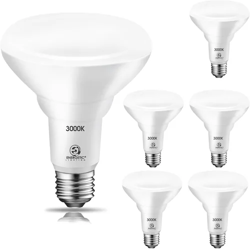 Miniatura 11 de Energetic - Paquete de 12 bombillas LED empotrables BR30 de 75 W, regulable, 900 lúmenes, luz diurna 5000 K, base E26, luz de inundación