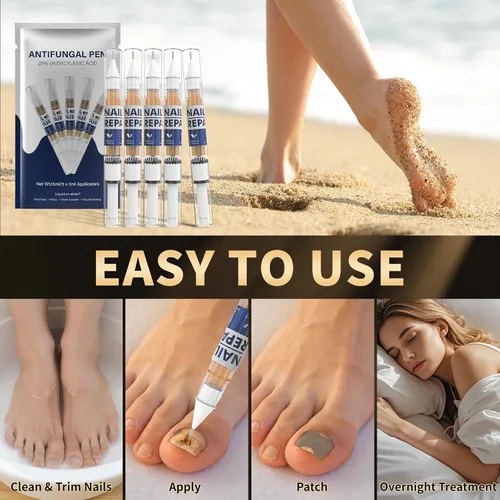 Miniatura 6 de Bolígrafo extra fuerte para tratamiento de hongos en las uñas de los pies y dedos dañados, extractos de plantas naturales más puros, parches