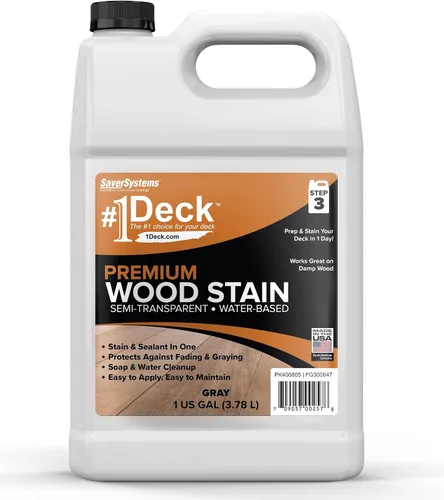 Miniatura 8 de # 1 Deck Premium - Tinte de madera semitransparente para tarimas de terraza, vallas y revestimientos Natural