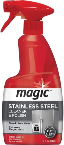 Miniatura 12 de Magic - Aerosol limpiador de acero inoxidable – 17 onzas (paquete de 6) – Elimina huellas dactilares residuos de agua y grasa de electrodomésticos
