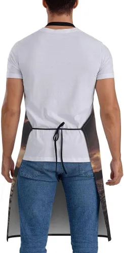 Miniatura 8 de Delantal personalizado para adultos, delantales personalizados con bolsillos, añade tu logotipo y foto, delantal impermeable ajustable personalizado