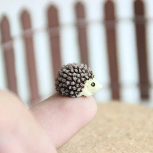 Miniatura 3 de X Hot Popcorn 30 piezas de mini figuras de erizo, mini erizos pequeños, figuras de erizo en miniatura, paisaje de musgo en miniatura, decoración