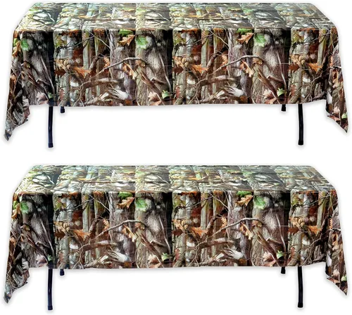 Havercamp Mantel de camuflaje de caza (2 unidades) de plástico reutilizable súper pesado. Auténtico patrón de camuflaje. Ideal para fiestas de
