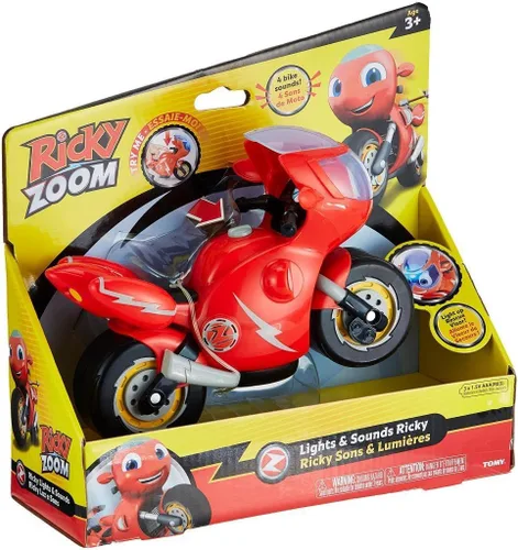 Miniatura 5 de Ricky Zoom Motocicleta de juguete con luz y sonidos, rojo para niños, niña