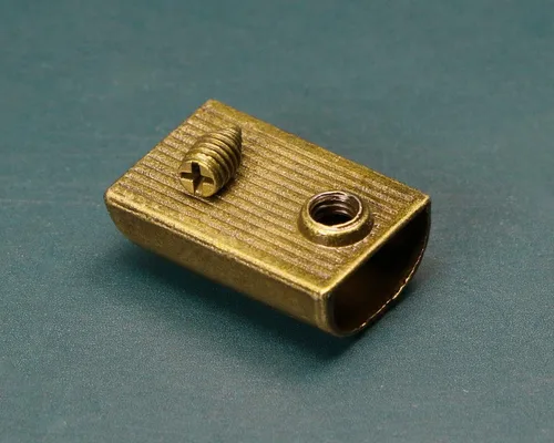 Miniatura 3 de ONLYKXY 20 tapones de cremallera de metal, clip de cola con cremallera estilo rectangular (bronce)