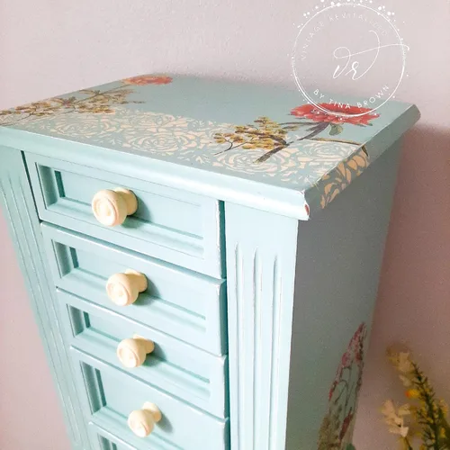 Miniatura 5 de Dixie Belle Paint Company Pintura para Muebles con Acabado de Tiza - Sea Glass (32oz) - Pintura Mineral de Bricolaje para Muebles Azul/Verde Pastel