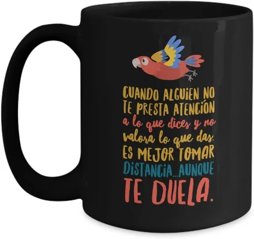 Miniatura 3 de Regalo para amigos Taza de cafe para hermana Perfecto regalo para graduados, profesionales y estudiantes Vaso con afirmaciones positivas, Negro