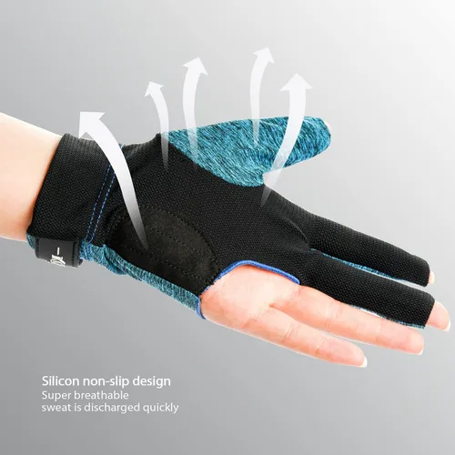Miniatura 74 de KONLLEN Billiards Gloves for Left Hand/Right Hand L/XL Pool Gloves Professional Non-Slip Adjustable Breathable Snooker Gloves Popular Sizes for Men