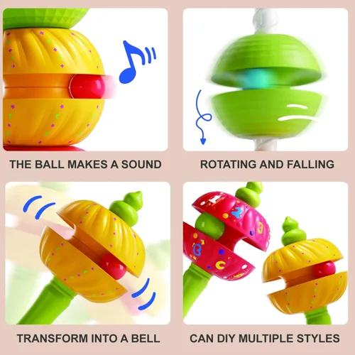 Miniatura 2 de Juguete giratorio apilable para bebé, juguete para autismo, aprendizaje sensorial, apilador en espiral, juguete Montessori para bebés, niñas, niños