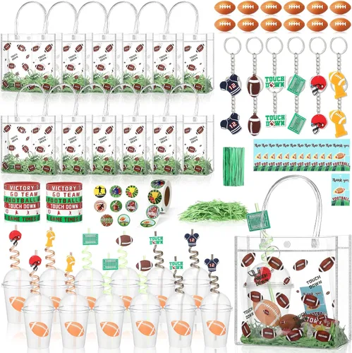Miniatura 9 de Yungyan 87 piezas de regalos de fiesta de voleibol, 12 juegos de suministros de fiesta de cumpleaños deportivos, bolsas de regalo, incluyendo bolsa