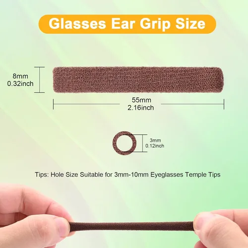 Miniatura 3 de Literry Puntas de Patillas Elásticas Antideslizantes de Comodidad para Anteojos, Cojín Suave y Bien Ajustado para Orejas de Lentes, Agarre